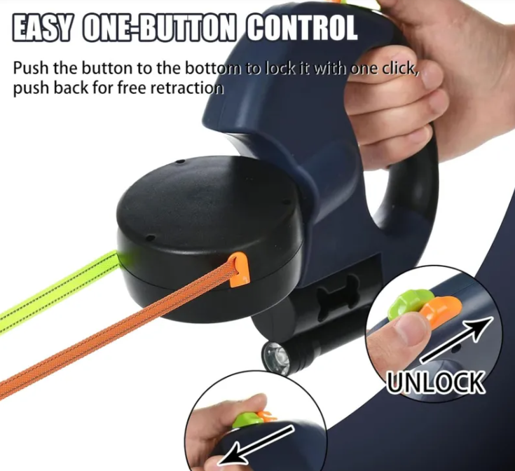 Twin Control Retractable Leash